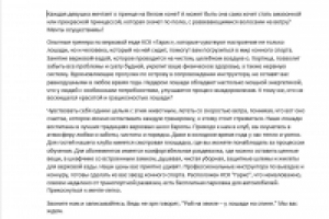 Реклама для школы верховой езды.