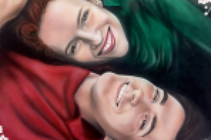 портрет по фото холст акрил