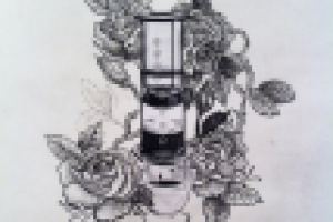 эскиз тату (розы и аэропресс)