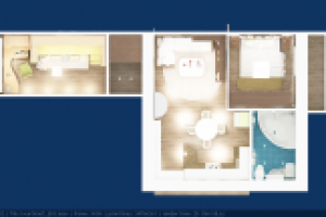 Перепланировка 2-х комнатной хрущевки (общий план вид сверху)