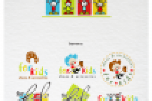 логотип салона детской обуви 4KIDS