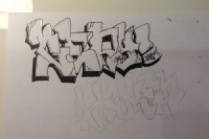 Граффити скетч Gepy