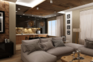 Гостиная в ЖК"Зодиак"