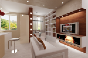 гостиная в ЖК "Лазаревское"