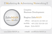 Визитка для немецкой компании "ZaltsMAN"