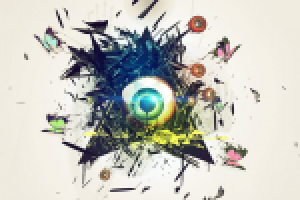 Око в стиле грффити