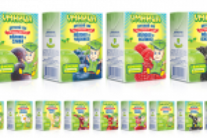 Дизайн упаковки детских соков ТМ УМНИЦА
