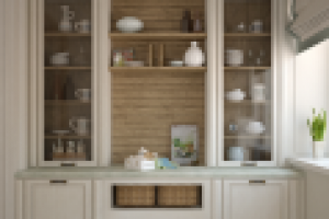 Визуализация кухни в загородном коттедже