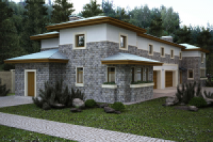 Визуализация коттеджа. Дневное освещение