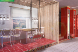 интерьер ресторанного комплекса "вкусно"