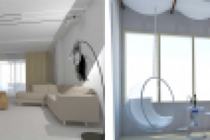 Интерьер двухкомнатной квартиры гостиная+лоджия-кальянная