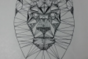Лев в стиле "геометрия"
