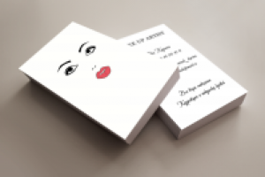 Визитка для визажиста Екатерины Мех