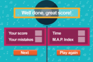 кадр успешного прохождения игры Crazy Music (Yogla)