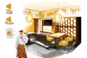 Мед Кафе - фирменный стиль