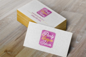 визитка празничного агенства Party Unique Ideas