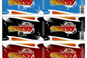 Этикетка на минеральную воду "Energy"