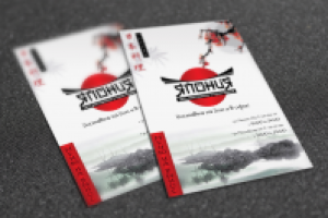 Дизайн меню и упаковки для китайских палочек