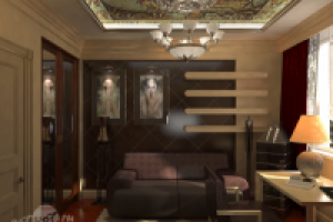 Дизайн и визуализация интерьера квартиры. Кабинет