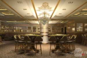 Визуализация интерьера игрового зала казино