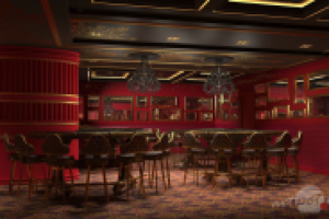 Визуализация интерьера игрового зала казино