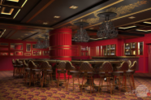 Визуализация интерьера игрового зала казино