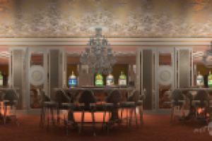 Визуализация интерьера игрового зала казино