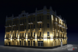 Проектирование и визуализация архитектурной подсветки зданий