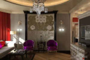 Дизайн и визуализация квартиры в стиле Ар-деко