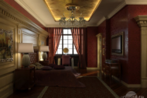 Дизайн и визуализация интерьера загородного дома. Спальная