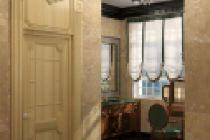 Дизайн и визуализация интерьера таунхауса. Сан. узел