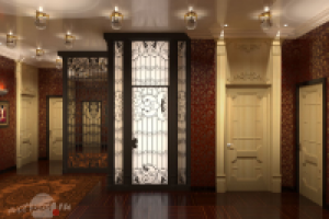 Дизайн и визуализация интерьера таунхауса. Холл