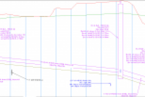 Наружные сети, продольный профиль по трассе канализации