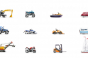 Сет иконок "Транспорт и техника"