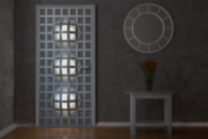 Разработка и  визуализация двери с встроеными светильниками