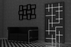 Разработка и  визуализация двери с встроеными светильниками