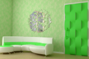 Разработка и  визуализация двери с встроеными светильниками