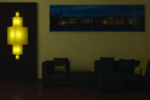 Разработка и  визуализация двери с встроеными светильниками