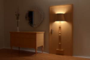 Разработка и  визуализация двери с встроеными светильниками