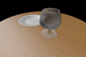 Бокал и тарелка