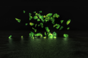 Сфера разбитая об пол .