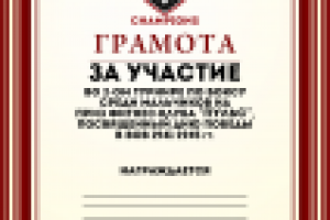 разработка грамоты для турнира по боксу