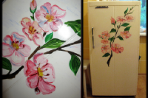 Декор старого холодильника