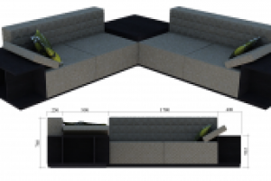 Угловой диван для гостиной