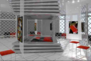 Дизайн общественного центра в стиле русского авангарда.