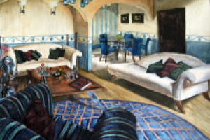 интерьер. ручная графика/акварель