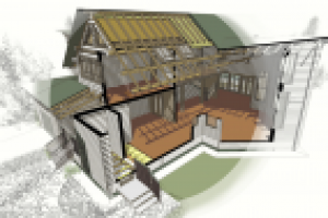 Индивидуальный жилой дом_3D-разрез