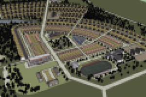 Коттеджный посёлок на 1500 жителей_вид 1