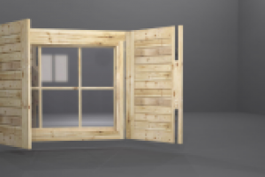 Оконный блок со ставнями