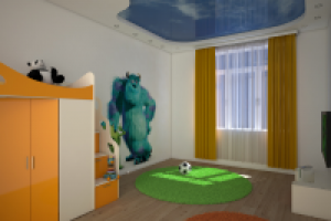 Дизайн интерьера детской комнаты и визуализация